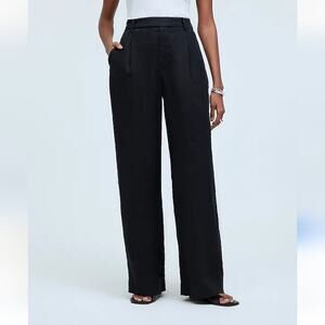 NWT Madewell The Harlow Wide Leg Pant in Black